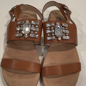 (SOLD onEbay).      Michael Kors Embellished Rhinestone Jeweled Leather Sandals